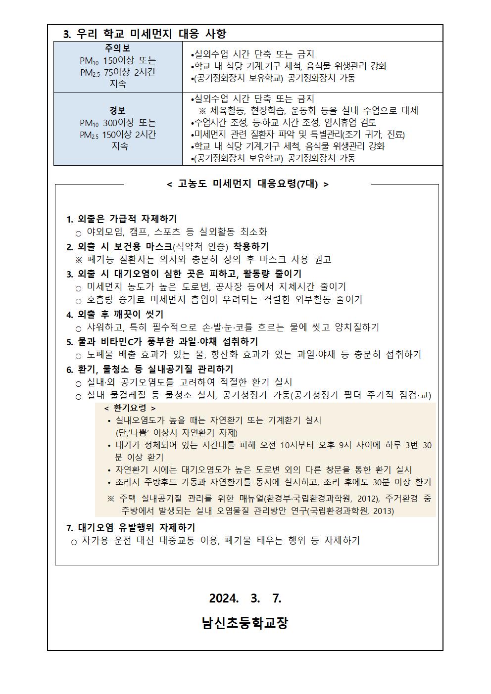 2024년 미세먼지 관련 기저질환 서류 및 질병결석 인정 절차 안내문002